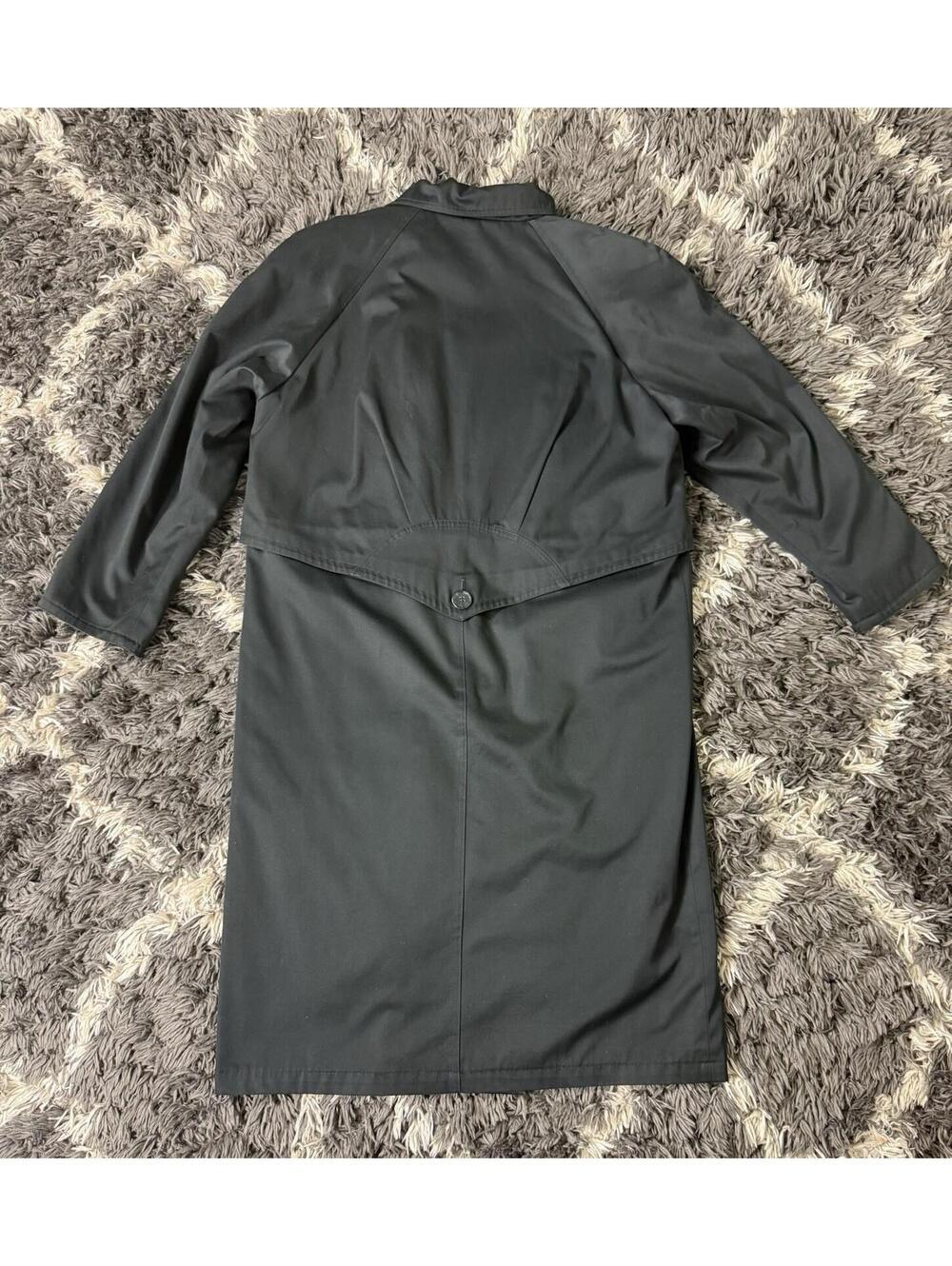 LA Vouge Trench Coat Women’s Size 6 Black Wool Blend Lined Button Front - Picture 7 of 7